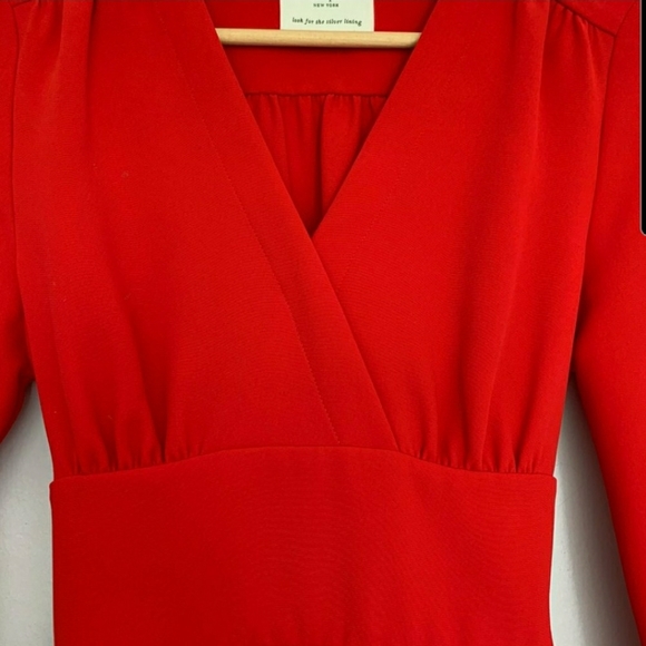 Kate Spade BNWOT Tie Waist Cocktail and Holiday dress. Lollipop Red color - Picture 10 of 12